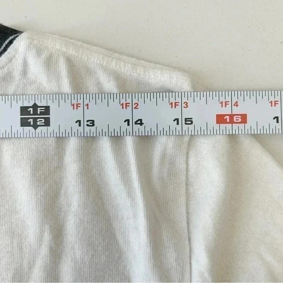 PINK Victoria’s Secret Sequin Top 3/4 Sleeve Baseball Tee White Black  Size XS - Picture 10 of 16